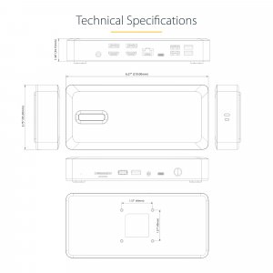 StarTech.com Thunderbolt 4 Multi-Display Docking Station, Quad/Triple/Dual Monitor Dock - 2x HDMI/2x DisplayPort, 7x USB Hub, 2.5Gb Ethernet, 98W Power Delivery