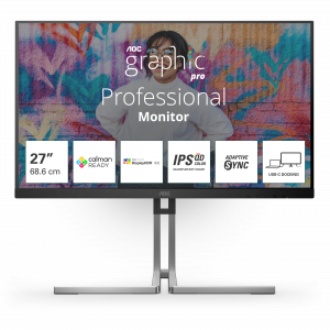 AOC Q27U3CV computer monitor 68.6 cm (27″) 2560 x 1440 pixels 4K Ultra HD LCD Black