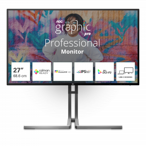 AOC U27U3CV computer monitor 68.6 cm (27″) 3840 x 2160 pixels 4K Ultra HD LCD Black