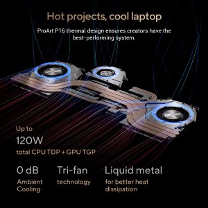 ASUS ProArt P16 H7606WI-ME025W AMD Ryzen AI 9 HX 370 Laptop 40.6 cm (16") Touchscreen WQUXGA 32 GB LPDDR5x-SDRAM 1 TB SSD NVIDIA GeForce RTX 4070 Wi-Fi 7 (802.11be) Windows 11 Home Black