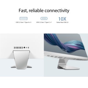 ASUS A3402WVAK-WPC101W Intel® Core™ i5 i5-1335U 60.5 cm (23.8") 1920 x 1080 pixels All-in-One PC 8 GB DDR5-SDRAM 512 GB SSD Windows 11 Home Wi-Fi 6E (802.11ax) White