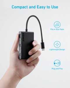 Anker 332 Wired USB 3.2 Gen 1 (3.1 Gen 1) Type-C Black