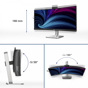 Philips 6000 series 34B2U6603CH/00 computer monitor 86.4 cm (34") 3440 x 1440 pixels Wide Quad HD LCD Grey