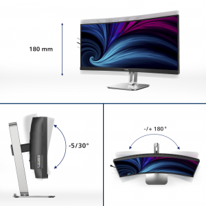 Philips 5000 series 34B2U5600C/00 computer monitor 86.4 cm (34") 3440 x 1440 pixels Dual QHD LCD Grey