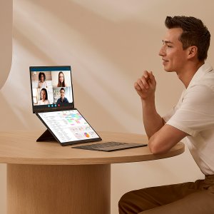 ASUS Zenbook Duo UX8406MA-PZ442X Intel Core Ultra 9 185H Hybrid (2-in-1) 35.6 cm (14") Touchscreen 3K 32 GB LPDDR5x-SDRAM 2 TB SSD Wi-Fi 6E (802.11ax) Windows 11 Pro Grey