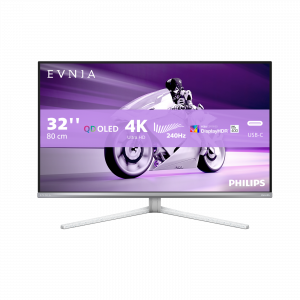 Philips Evnia 8000 32M2N8900/00 computer monitor 80 cm (31.5") 3840 x 2160 pixels 4K Ultra HD QD-OLED White