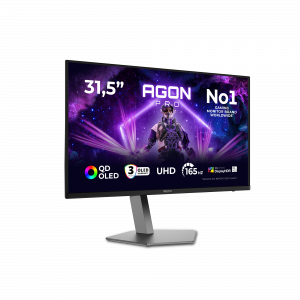 AOC AGON PRO AG326UD computer monitor 80 cm (31.5″) 3840 x 2160 pixels 4K Ultra HD QD-OLED Black