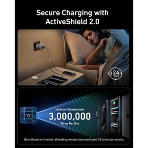 Anker Prime Laptop, Portable gaming console, Smartphone, Smartwatch, Tablet Grey AC Fast charging Indoor
