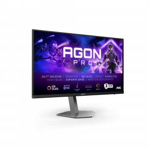 AOC AGON PRO AG276QZD2 computer monitor 67.8 cm (26.7″) 2560 x 1440 pixels Quad HD QD-OLED Grey