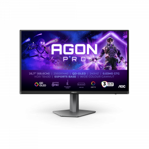 AOC AGON PRO AG276QZD2 computer monitor 67.8 cm (26.7") 2560 x 1440 pixels Quad HD QD-OLED Grey