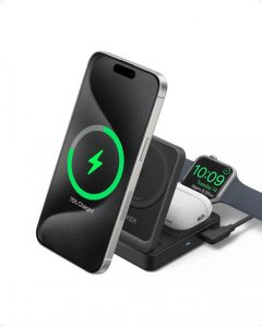 Anker MagGo Headphones, Mobile phone, Smartphone, Watch Black USB Wireless charging Fast charging Indoor