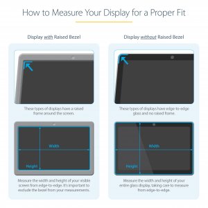 StarTech.com Laptop Privacy Screen for 15.6" Notebook - Magnetic Removable Laptop Display Security Filter - Blue Light Reducing Screen Protector - 16:9 - Matte/Glossy - +/-30 Degree
