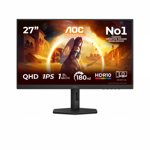 AOC G4 Q27G4XF computer monitor 68.6 cm (27") 2560 x 1440 pixels Quad HD LED Black, Grey