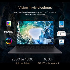 ASUS ProArt PX13 HN7306WV-LX012W AMD Ryzen AI 9 HX 370 Hybrid (2-in-1) 33.8 cm (13.3") Touchscreen 3K 24 GB LPDDR5x-SDRAM 1 TB SSD NVIDIA GeForce RTX 4060 Wi-Fi 7 (802.11be) Windows 11 Home Black