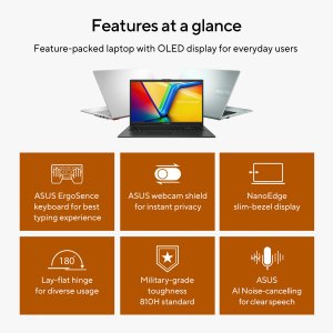 ASUS Vivobook Go 15 E1504FA-NJ715W AMD Ryzen™ 3 7320U Laptop 39.6 cm (15.6") Full HD 8 GB LPDDR5-SDRAM 128 GB SSD Wi-Fi 6E (802.11ax) Windows 11 Home in S mode Black