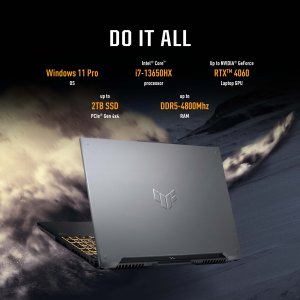 ASUS TUF Gaming FX607VU-RL033W Intel® Core™ i7 i7-13620H Laptop 40.6 cm (16") WUXGA 16 GB DDR5-SDRAM 512 GB SSD NVIDIA GeForce RTX 4050 Wi-Fi 6 (802.11ax) Windows 11 Home Black, Grey