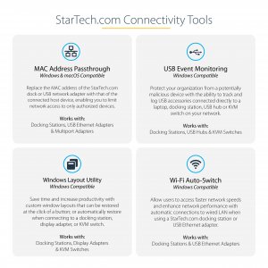 StarTech.com Thunderbolt 4 Dock, 96W Power Delivery, Single 8K/Dual Monitor 4K 60Hz, 3xTB4/USB4 ports, 4xUSB-A, SD, GbE, Thunderbolt 4 Docking Station for Windows or TB3 MacBook, 0.8m Cable