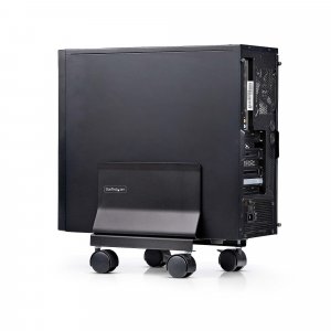 StarTech.com Computer Tower Cart, Rolling Mobile CPU Caddy on Wheels (Casters), Max Load 46.3lb/21kg, Adjustable PC Case Mount, Desktop Floor Stand, Steel Dolly