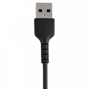 StarTech.com 6 inch (15cm) Durable Black USB-A to Lightning Cable - Heavy Duty Rugged Aramid Fiber USB Type A to Lightning Charger/Sync Power Cord - Apple MFi Certified iPad/iPhone 12