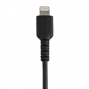 StarTech.com 6 inch (15cm) Durable Black USB-A to Lightning Cable - Heavy Duty Rugged Aramid Fiber USB Type A to Lightning Charger/Sync Power Cord - Apple MFi Certified iPad/iPhone 12