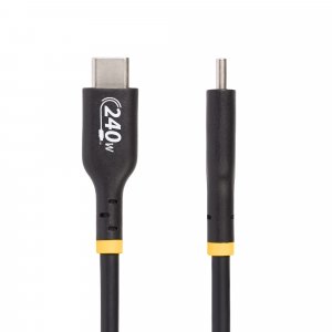 StarTech.com 1m USB-C Charging Cable, USB-IF Certified USB C Cable, 240W PD EPR, USB 2.0 Type-C Laptop Charger Cord, USB-C Data Transfer Cable, TPE Jacket, M/M