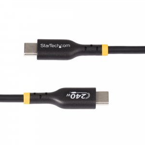 StarTech.com 1m USB-C Charging Cable, USB-IF Certified USB C Cable, 240W PD EPR, USB 2.0 Type-C Laptop Charger Cord, USB-C Data Transfer Cable, TPE Jacket, M/M