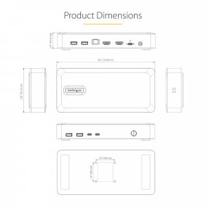 StarTech.com USB4 Docking Station, USB-C 40Gbps, Dual Video HDMI, Up to 2x 4K 60Hz 4:4:4 (RGB) or 2x 4K 120Hz 4:2:2, Multi-Monitor Dock, 6x USB, 2.5GbE, 100W PD
