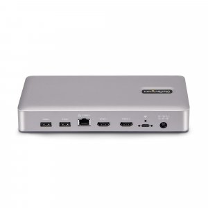 StarTech.com USB4 Docking Station, USB-C 40Gbps, Dual Video HDMI, Up to 2x 4K 60Hz 4:4:4 (RGB) or 2x 4K 120Hz 4:2:2, Multi-Monitor Dock, 6x USB, 2.5GbE, 100W PD