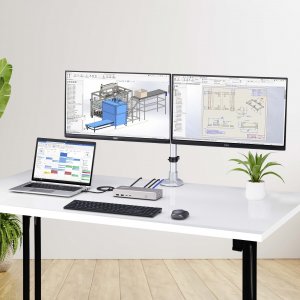 StarTech.com USB4 Docking Station, USB-C 40Gbps, Dual Video HDMI, Up to 2x 4K 60Hz 4:4:4 (RGB) or 2x 4K 120Hz 4:2:2, Multi-Monitor Dock, 6x USB, 2.5GbE, 100W PD