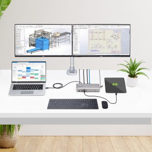 StarTech.com USB4 Docking Station, USB-C 40Gbps, Dual Video HDMI, Up to 2x 4K 60Hz 4:4:4 (RGB) or 2x 4K 120Hz 4:2:2, Multi-Monitor Dock, 6x USB, 2.5GbE, 100W PD