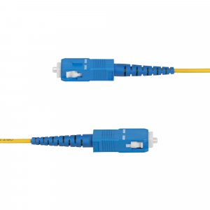 StarTech.com 5m (16.4ft) LC to SC (UPC) OS2 Single Mode Simplex Fiber Optic Cable, 9/125µm, 40G/100G, Bend Insensitive, Low Insertion Loss - LSZH Fiber Jumper Cord