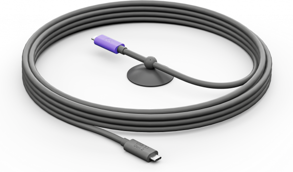Logitech 952-000195 USB cable USB 3.2 Gen 2 (3.1 Gen 2) 5 m USB C Graphite, Violet