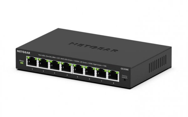 NETGEAR GS308E Managed L2/L3 Gigabit Ethernet (10/100/1000) Black
