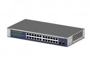 NETGEAR GS724Tv6 Managed L2+/L3 Gigabit Ethernet (10/100/1000) 1U Blue, Grey