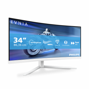 Philips 34M2C5501A/00 computer monitor 86.4 cm (34") 3440 x 1440 pixels Wide Quad HD LCD White
