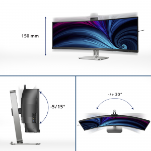 Philips 49B2U6903CH/00 computer monitor 124.5 cm (49") 5120 x 1440 pixels Dual QHD LCD Grey