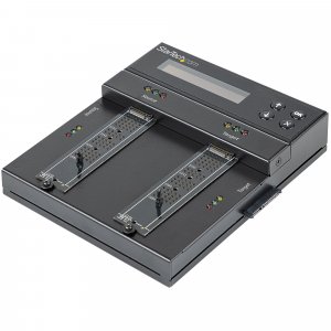 StarTech.com Standalone M.2 SATA & M.2 NVMe Duplicator and Eraser - HDD/SSD Cloner/Wiper for M.2 PCIe AHCI/NVMe, M.2 SATA, 2.5/3.5″ SATA Drives - External Hard Drive Eraser/Duplicator, TAA