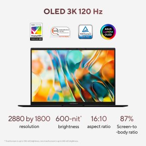 ASUS Zenbook 14 OLED UM3406KA-PP005W AMD Ryzen AI 7 PRO 350 Laptop 35.6 cm (14") 3K 16 GB LPDDR5x-SDRAM 1 TB SSD Wi-Fi 6E (802.11ax) Windows 11 Home Black