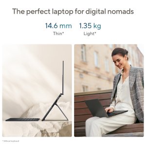 ASUS Zenbook Duo UX8406CA-PZ134W Intel Core Ultra 9 285H Hybrid (2-in-1) 35.6 cm (14") Touchscreen 3K 32 GB LPDDR5x-SDRAM 2 TB SSD Wi-Fi 7 (802.11be) Windows 11 Home Grey