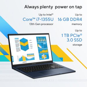 ASUS Vivobook 15 X1504VA-NJ814W Intel® Core™ i3 i3-1315U Laptop 39.6 cm (15.6") Full HD 8 GB DDR4-SDRAM 512 GB SSD Wi-Fi 6 (802.11ax) Windows 11 Home Silver