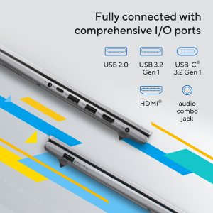 ASUS Vivobook 15 X1504VA-NJ814W Intel® Core™ i3 i3-1315U Laptop 39.6 cm (15.6") Full HD 8 GB DDR4-SDRAM 512 GB SSD Wi-Fi 6 (802.11ax) Windows 11 Home Silver
