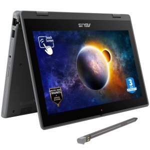 ASUS BR1100F-C41XA-3Y Intel® Celeron® N N4500 Hybrid (2-in-1) 29.5 cm (11.6") Touchscreen HD 4 GB DDR4-SDRAM 128 GB eMMC Wi-Fi 6 (802.11ax) Windows 11 Pro Education Grey