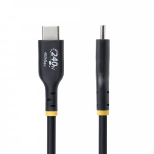 StarTech.com 3m USB-C Charging Cable, USB-IF Certified USB C Cable, 240W PD EPR, USB 2.0 Type-C Laptop Charger Cord, USB-C Data Transfer Cable, TPE Jacket, M/M