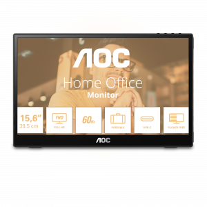 AOC T2 16T3EA computer monitor 39.6 cm (15.6") 1920 x 1080 pixels Full HD Black