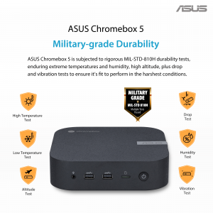 ASUS Chromebox CHROMEBOX5-G3103UN Intel® Core™ i3 i3-1220P 8 GB DDR4-SDRAM 128 GB SSD ChromeOS Mini PC Black
