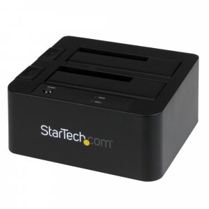 StarTech.com Dual-Bay USB 3.0 / eSATA to SATA Hard Drive Docking Station, USB Hard Drive Dock, External 2.5/3.5″ SATA I/II/III SSD/HDD Docking Station, Hot-Swap Hard Drive Bays, Top-Loading