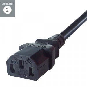connektgear 1m UK Mains Power Cable UK Plug to C13 Socket