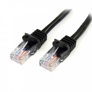 StarTech.com Cat5e Patch Cable with Snagless RJ45 Connectors - 1m, Black