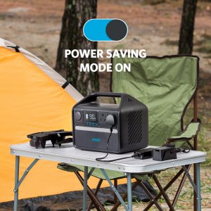 Anker 535 Portable Power Station, Portable Generator 512Wh (PowerHouse 512Wh), 500W 9 - Port Outdoor Generator with 4 AC Outlets, 60W USB - C PD Output, LED Light for Camping, RV, Emergencies, and More