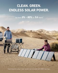 Anker 757 Portable Power Station, PowerHouse 1229Wh LiFePo4 Battery, 1500W Solar Generator with 2 AC Outlets (Solar Panel Optional), 2 USB - C Ports 100W Max, LED Light For Camping, RV, Power Outage